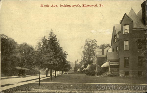 Maple Avenue Looking North Edgewood Pennsylvania