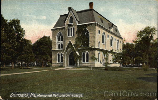 Memorial Hall at Bowdoin College Brunswick Maine