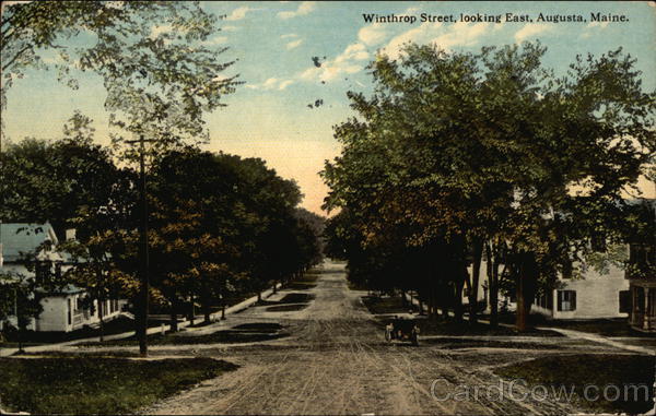Winthrop Street, Looking East Augusta Maine