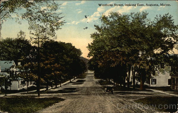 Winthrop Street, Looking East Augusta Maine