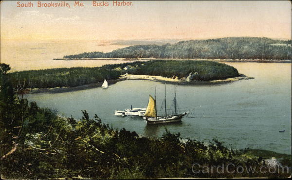 View of Boats in Bucks Harbor Brooksville Maine