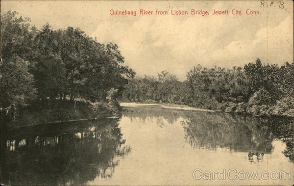 Quinebaug River from Lisbon Bridge Jewett City Connecticut