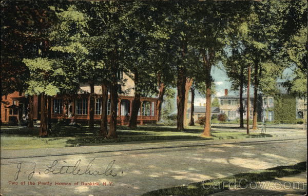 Two Pretty Homes on Residential Street Dunkirk New York