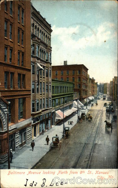 Baltimore Avenue looking North from 8th Street Kansas City Missouri