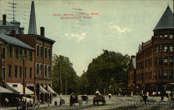 Main Street, Looking East Southbridge Massachusetts