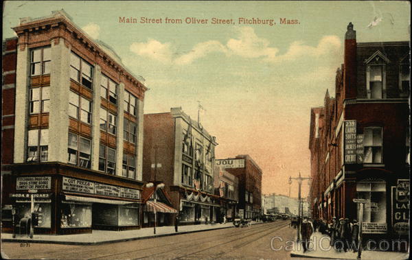 Main Street from Oliver Street Fitchburg Massachusetts