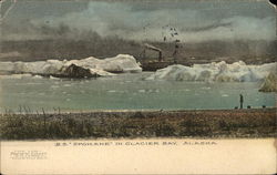 SS Spokane Glacier Bay, AK Postcard Postcard Postcard