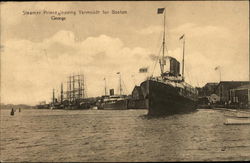 Steamer Prince George leaving Yarmouth for Boston Postcard