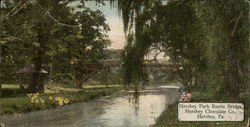 Hershey Park Rustic Bridge, Hershey Chocolate Company Pennsylvania Postcard Postcard Postcard