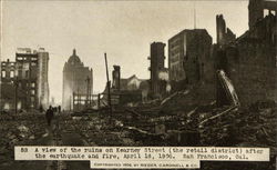 Ruins on Kearney Street after Earthquake and Fire Postcard