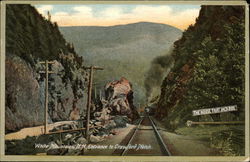 RR Trace at Entrance to Crawford Notch White Mountains, NH Postcard Postcard Postcard