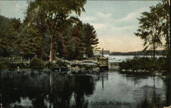 Scenic View of The Dam Bridgton, ME Postcard Postcard Postcard