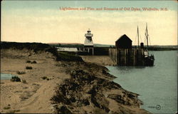 Lighthouse and Pier, and Remains of Old Dyke Postcard