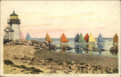 Rainbow Fleet, Nantucket Mass. Postcard