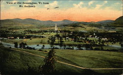 View from Mt Anthony Old Bennington, VT Postcard Postcard Postcard