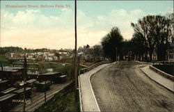 Westminster Street View Bellows Falls, VT Postcard Postcard Postcard