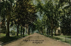 College Street from Willard Street Burlington, VT Postcard Postcard Postcard
