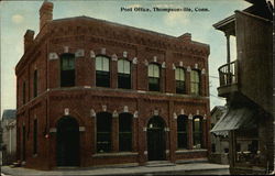 Street View of Post Office Thompsonville, CT Postcard Postcard Postcard