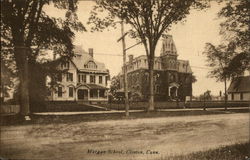 Street View of Morgan School Clinton, CT Postcard Postcard Postcard