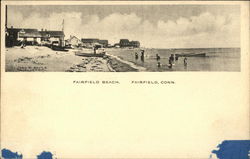 Bathers at Fairfield Beach Postcard
