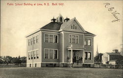 Public School Building - Built 1907 Lima, NY Postcard Postcard Postcard