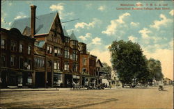 YMCA and Connecticut Business College, Main Street Postcard