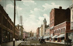 Main Street, Looking West Marlboro, MA Postcard Postcard Postcard