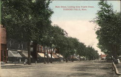 Main Street Looking from Fourth Street Turners Falls, MA Postcard Postcard Postcard