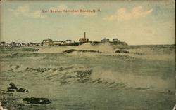 Surf Scene Hampton Beach, NH Postcard Postcard Postcard
