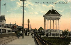 Walk and Band Stand Hampton Beach, NH Postcard Postcard Postcard