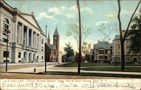 Emma Willard School, Sage Hall & Court House Troy New York