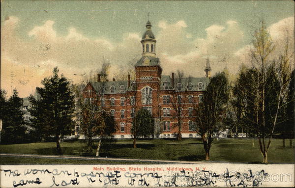 Main Building at State Hospital Middletown New York