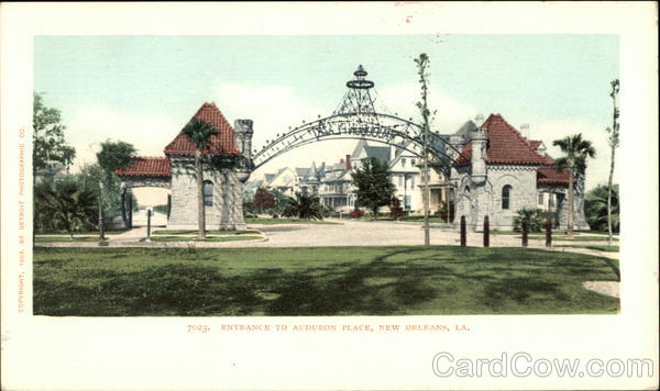 Entrance to Audubon Place New Orleans Louisiana