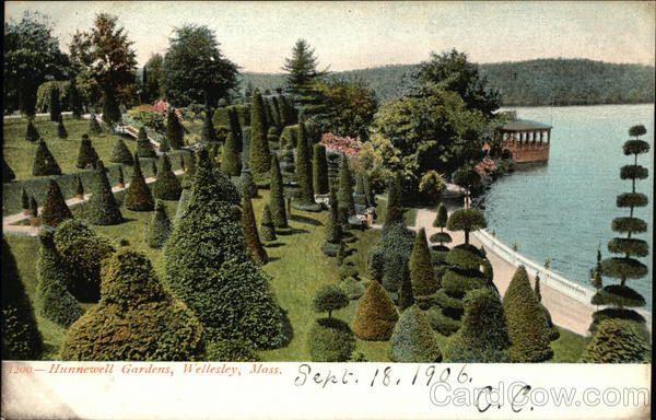 Bird's Eye View of Hunnerwell Gardens Wellesley Massachusetts