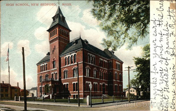 Street View of High School New Bedford Massachusetts