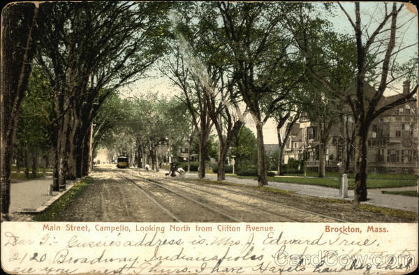 Main Street, Campello, Looking North from Clifton Avenue Brockton Massachusetts