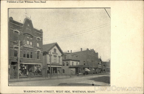 Washington Street, West Side Whitman Business College Massachusetts