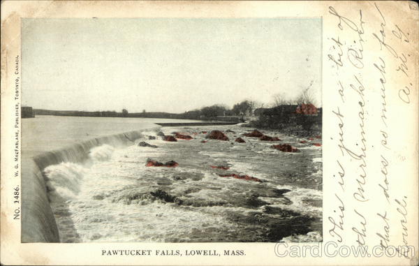 Scenic View of Pawtucket Falls Lowell Massachusetts