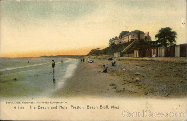The Beach and Hotel Preston Beach Bluff Massachusetts