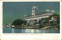 Thousand Island House, Night Scene Alexandria Bay, NY Postcard Postcard Postcard