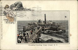 Steamboat Landing, Coney Island, NY Postcard