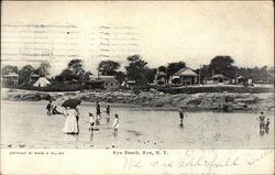 Bathers at Rye Beach New York Postcard Postcard Postcard