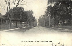 A Typical Residence Street Oskaloosa, IA Postcard Postcard Postcard