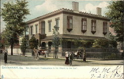 General Sherman's Headquarters in his "March to the Sea" Postcard