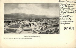 Aerial View of Paonia, Colorado Postcard