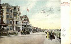 Winthrop Beach Boulevard and Crest Hotel Massachusetts Postcard Postcard Postcard