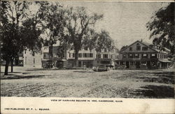 View of Harvard Square in 1865 Cambridge, MA Postcard Postcard Postcard