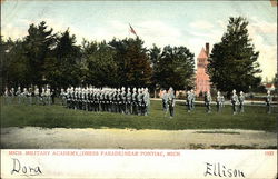 Michigan Military Academy Dress Parade Pontiac, MI Postcard Postcard Postcard