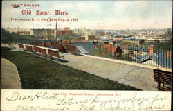 View From Prospect Terrace Providence, RI Postcard Postcard Postcard
