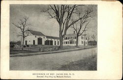 Residence of Rev. Jacob Ide, D.D. Medway, MA Postcard Postcard Postcard